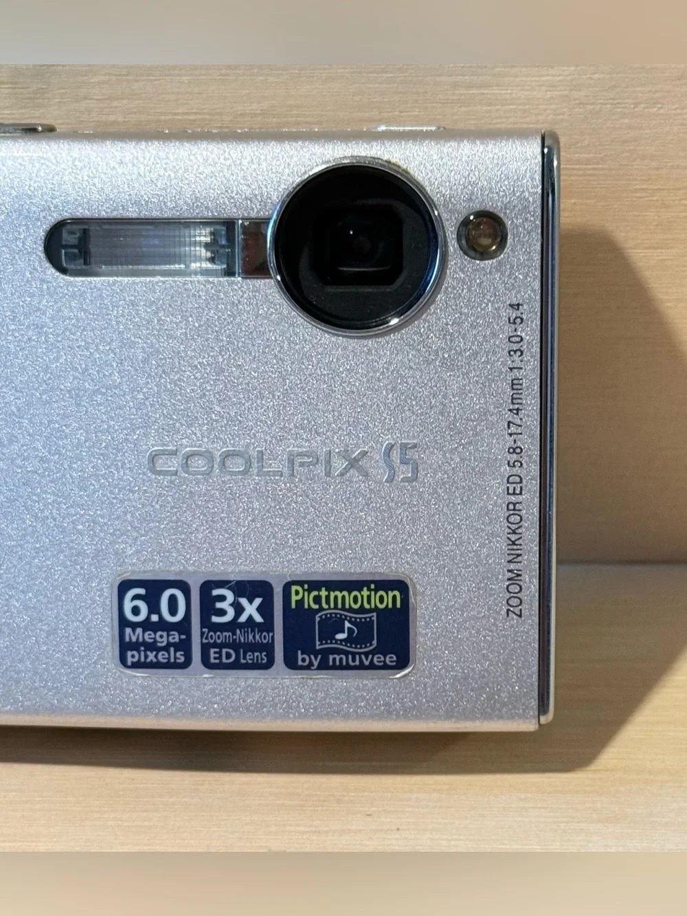 Nikon Coolpix S5 Digital Camera 6MP Slv Tested Good w/Bat-Char-SDCard Read Info!